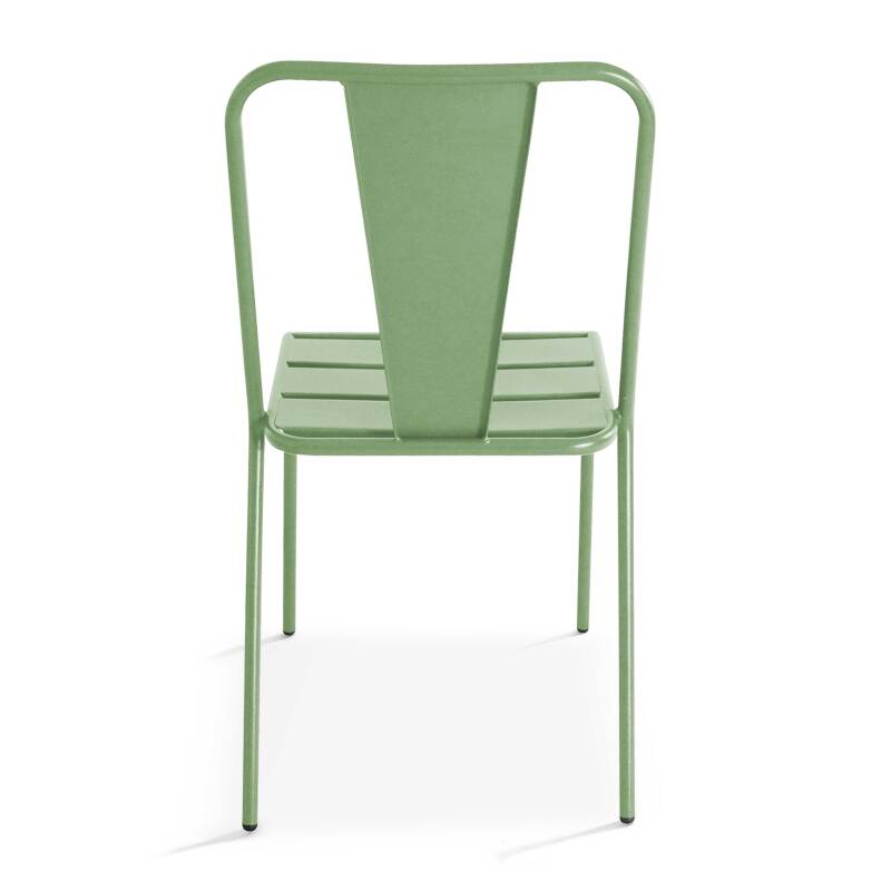 Ensemble table rectangulaire 180 cm et 8 chaises style bistrot