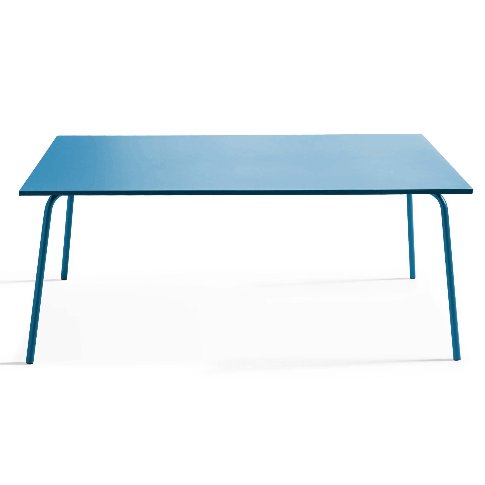 Ensemble table rectangulaire 180 cm et 8 fauteuils en métal