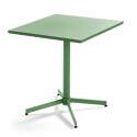 Table carrée en métal (70 cm) avec plateau rabattable - 4 places