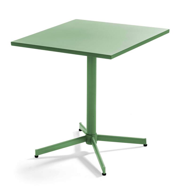 Table carrée en métal (70 cm) avec plateau rabattable - 4 places