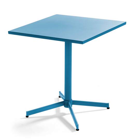 Table de restaurant carrée inclinalble en métal 4 personnes 70x70 cm | Mobeventpro