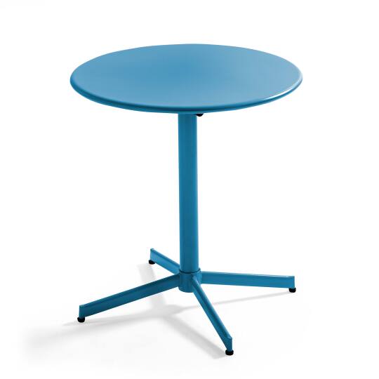 Table de restaurant bistrot ronde inclinable en métal 4 personnes Ø70x72 cm | Mobeventpro