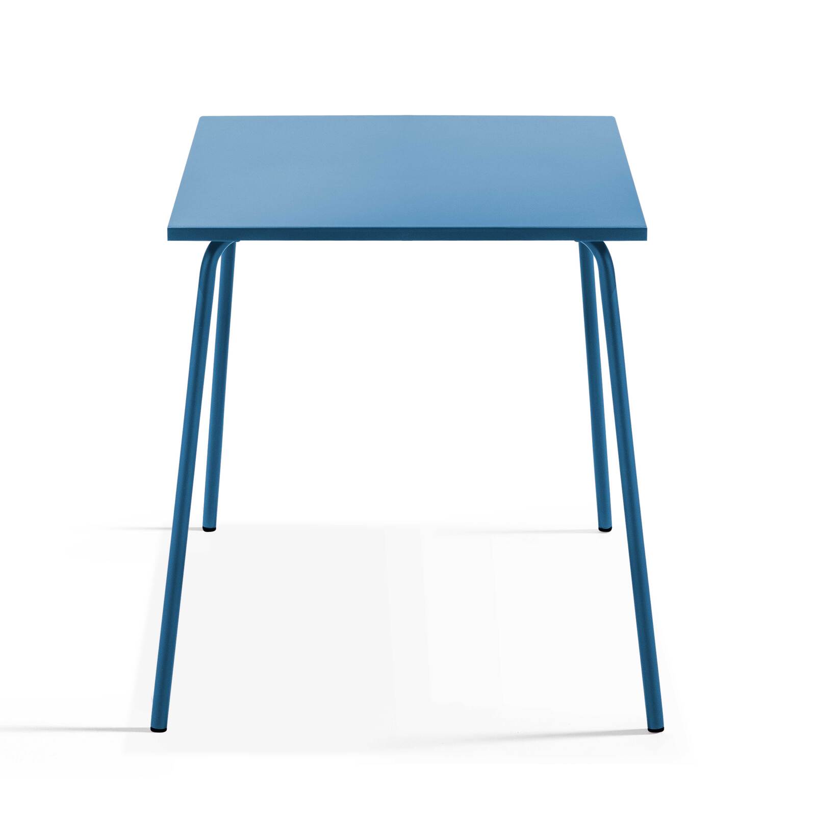 Ensemble table carrée (70x70 cm) et 2 chaises en métal