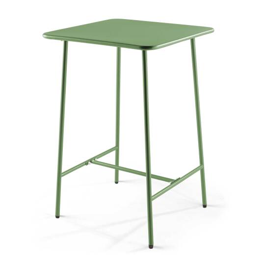 Table de restaurant haute carrée en métal (70 cm) - 4 places | Mobeventpro