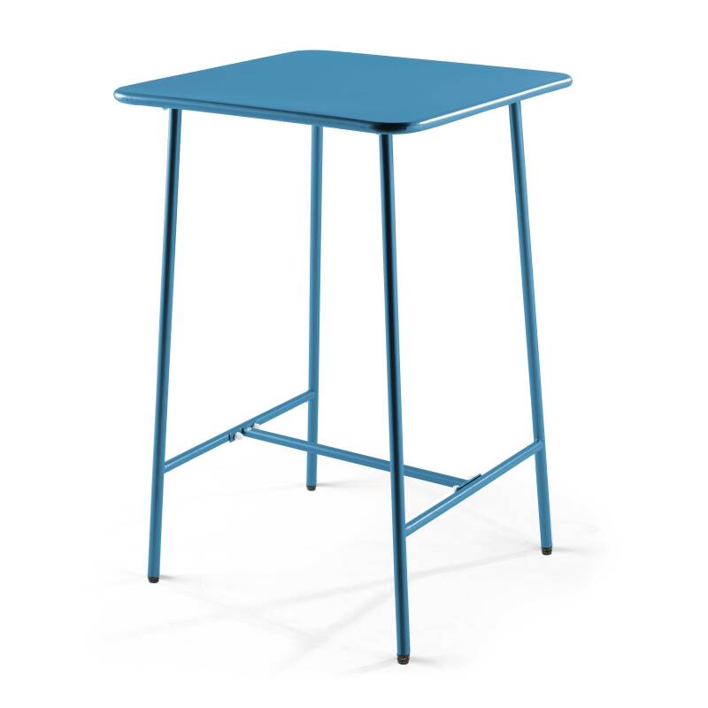 Ensemble table haute (70 cm) + 2 chaises en métal