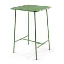 Ensemble table haute (70 cm) + 2 chaises en métal
