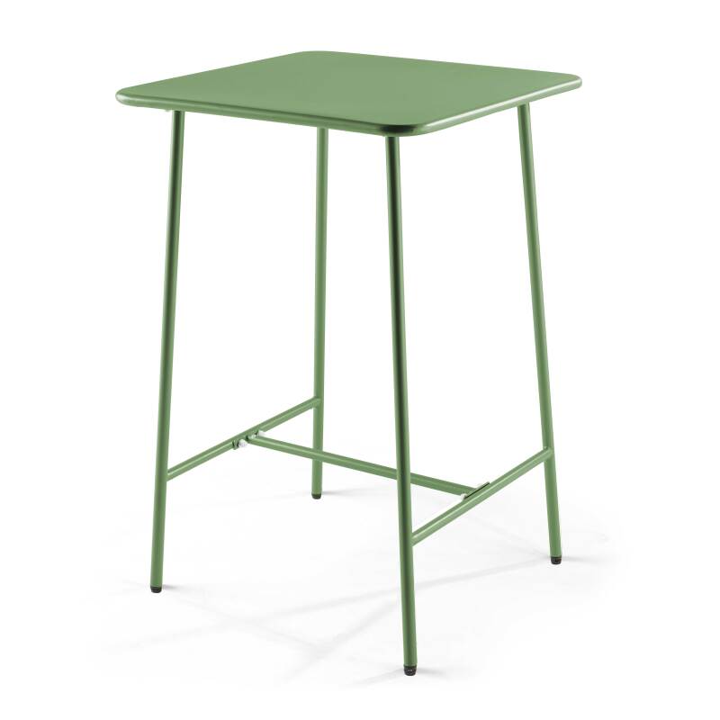 Ensemble table haute (70 cm) + 2 chaises en métal
