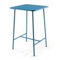 Table de bar (70 cm) + 4 chaises hautes en métal