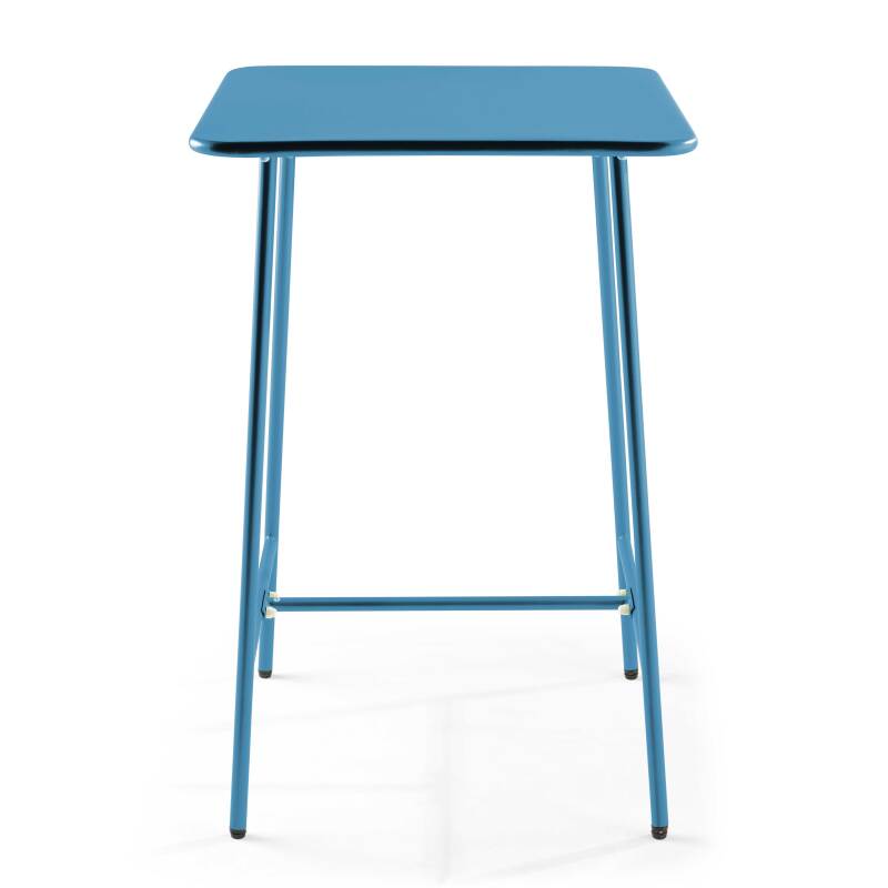 Table de bar (70 cm) + 4 chaises hautes en métal