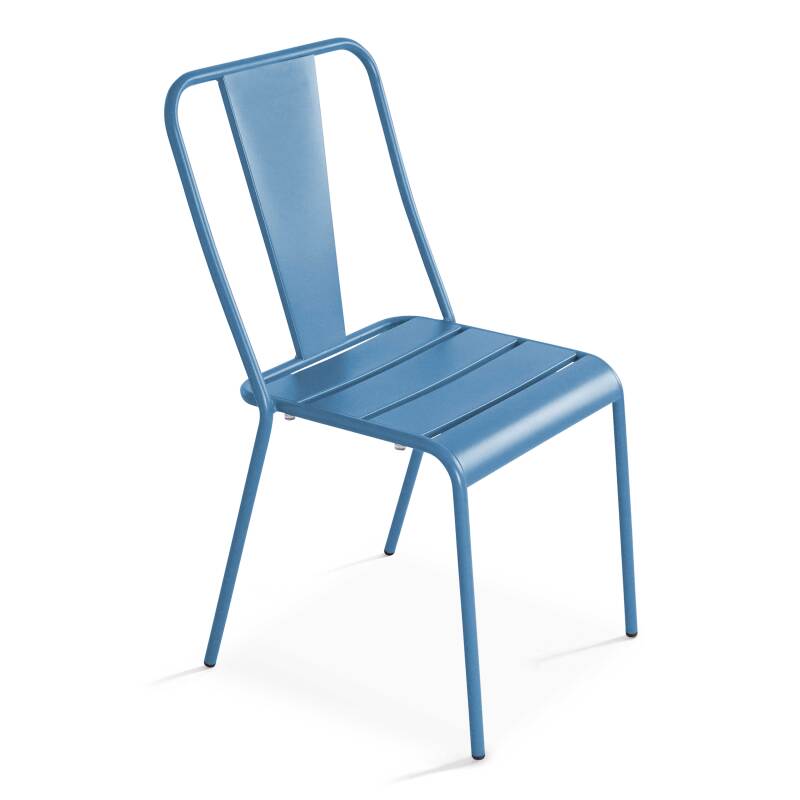 Ensemble table carrée inclinable 70 x 70 cm et 2 chaises en métal (5/7)