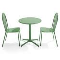 Ensemble table bistrot inclinable Ø70cm et 2 chaises en métal
