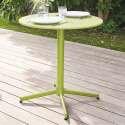Ensemble table ronde avec plateau inclinable (⌀70cm) + 4 fauteuils en métal