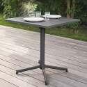 Ensemble table carrée avec plateau inclinable et 2 chaises en métal