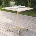 Ensemble table carrée avec plateau inclinable et 2 chaises en métal