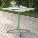 Ensemble table carrée avec plateau inclinable et 2 chaises en métal