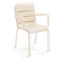 Ensemble table carrée avec plateau inclinable et 2 fauteuils en métal