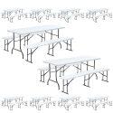 Tables et bancs pliants 180 cm - Lot de 10
