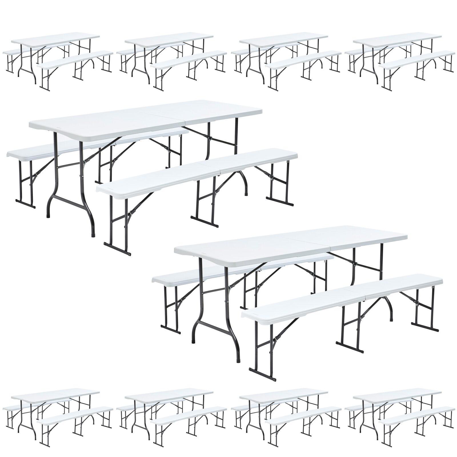 Tables et bancs pliants 180 cm - Lot de 10