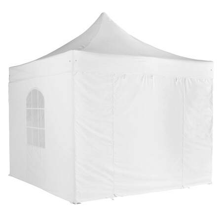 Mur blanc 3 x 2 m avec porte zippable pour tente pliante