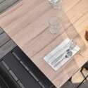 Table carré (60x60 cm) inclinable en HPL avec pied blanc
