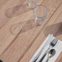 Table carré (60x60 cm) inclinable en HPL avec pied blanc
