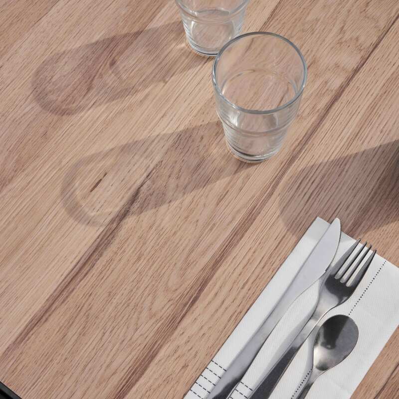 Table carré (60x60 cm) inclinable en HPL avec pied blanc (5/7)