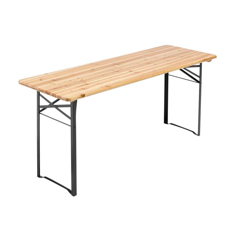 Table et bancs pliants 8 places en bois de pin robuste