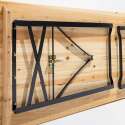 Set de table et bancs pliants en bois 8 places