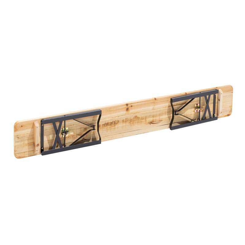 Set de table et bancs pliants en bois 8 places