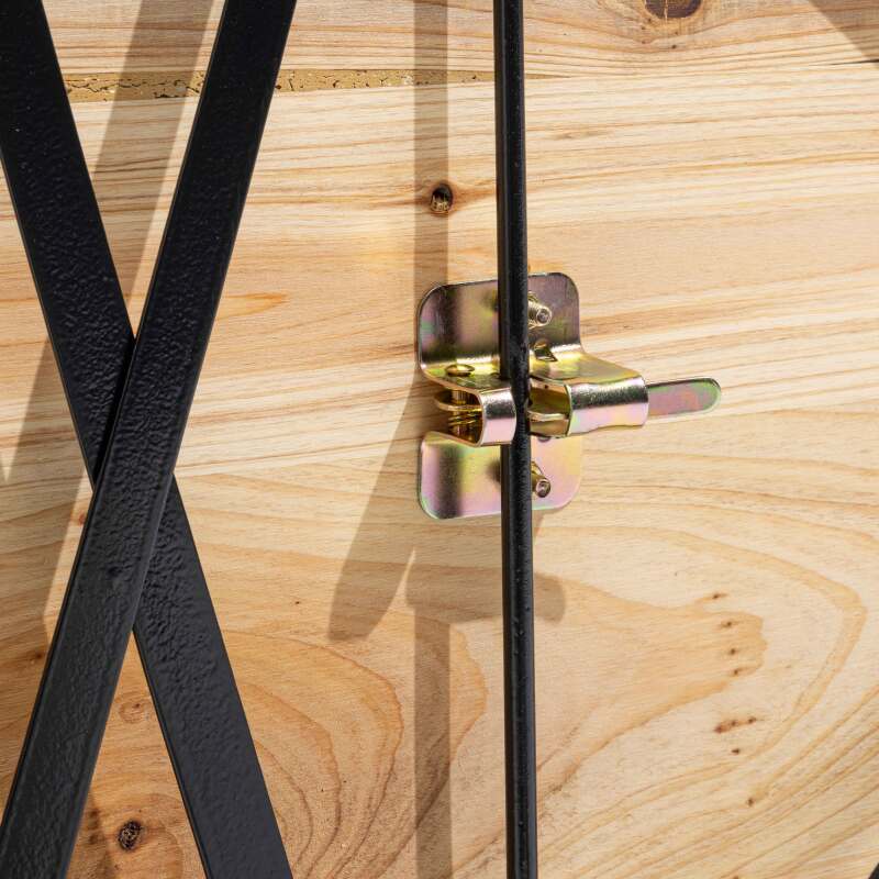 Lot de 10 tables de brasserie pliantes + 20 bancs bois et acier