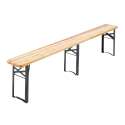 Set brasserie tables et bancs 220 cm - lot de 10