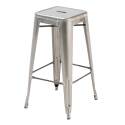 Tabouret industriel en métal mat