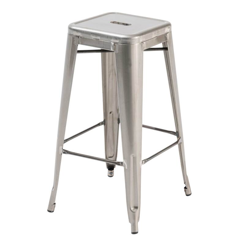 Tabouret industriel en métal mat