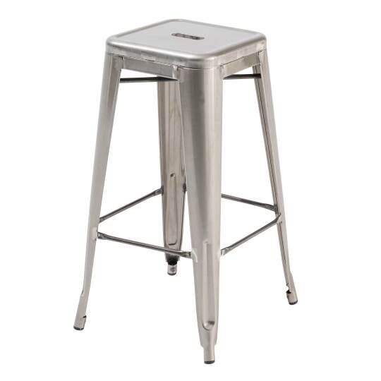 Tabouret industriel en métal mat