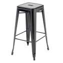 Tabouret industriel en métal mat
