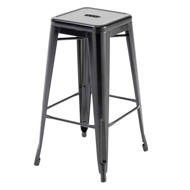 Tabouret industriel en métal mat