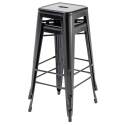 Tabouret industriel en métal mat