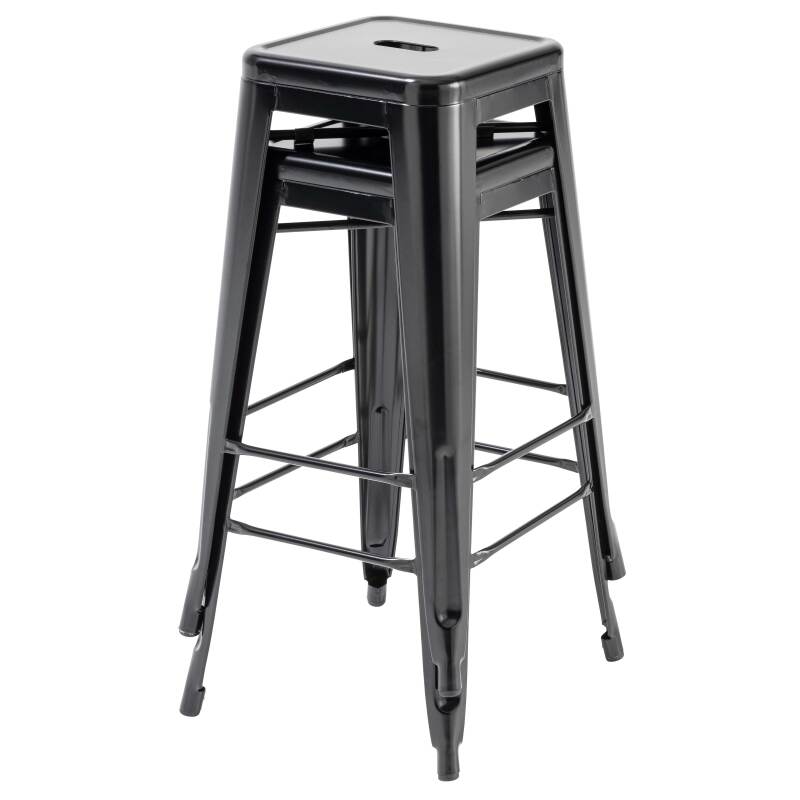 Tabouret industriel en métal mat
