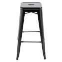 Tabouret industriel en métal mat