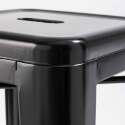 Tabouret industriel en métal mat