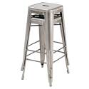 Lot de 4 tabourets en métal mat