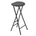 Lot de 10 tabourets hauts pliants noirs