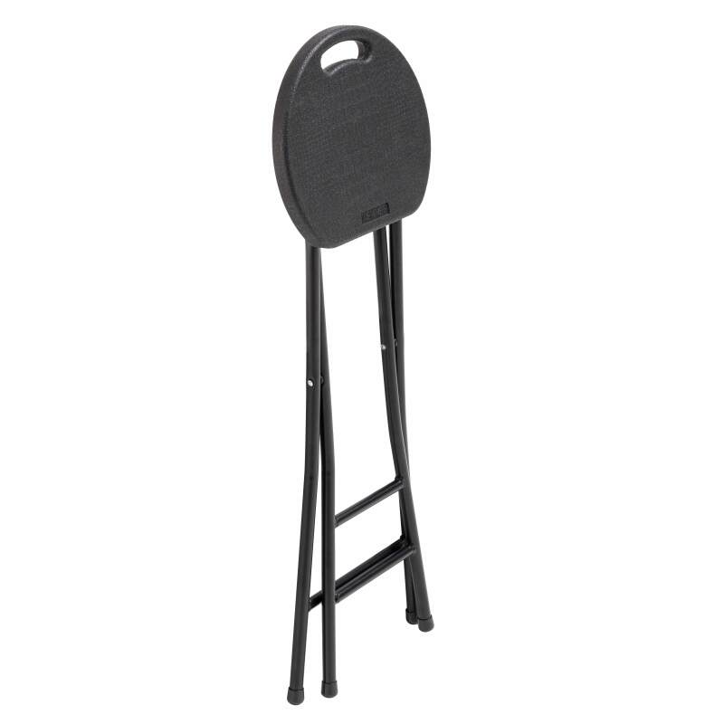 Lot de 10 tabourets hauts pliants noirs