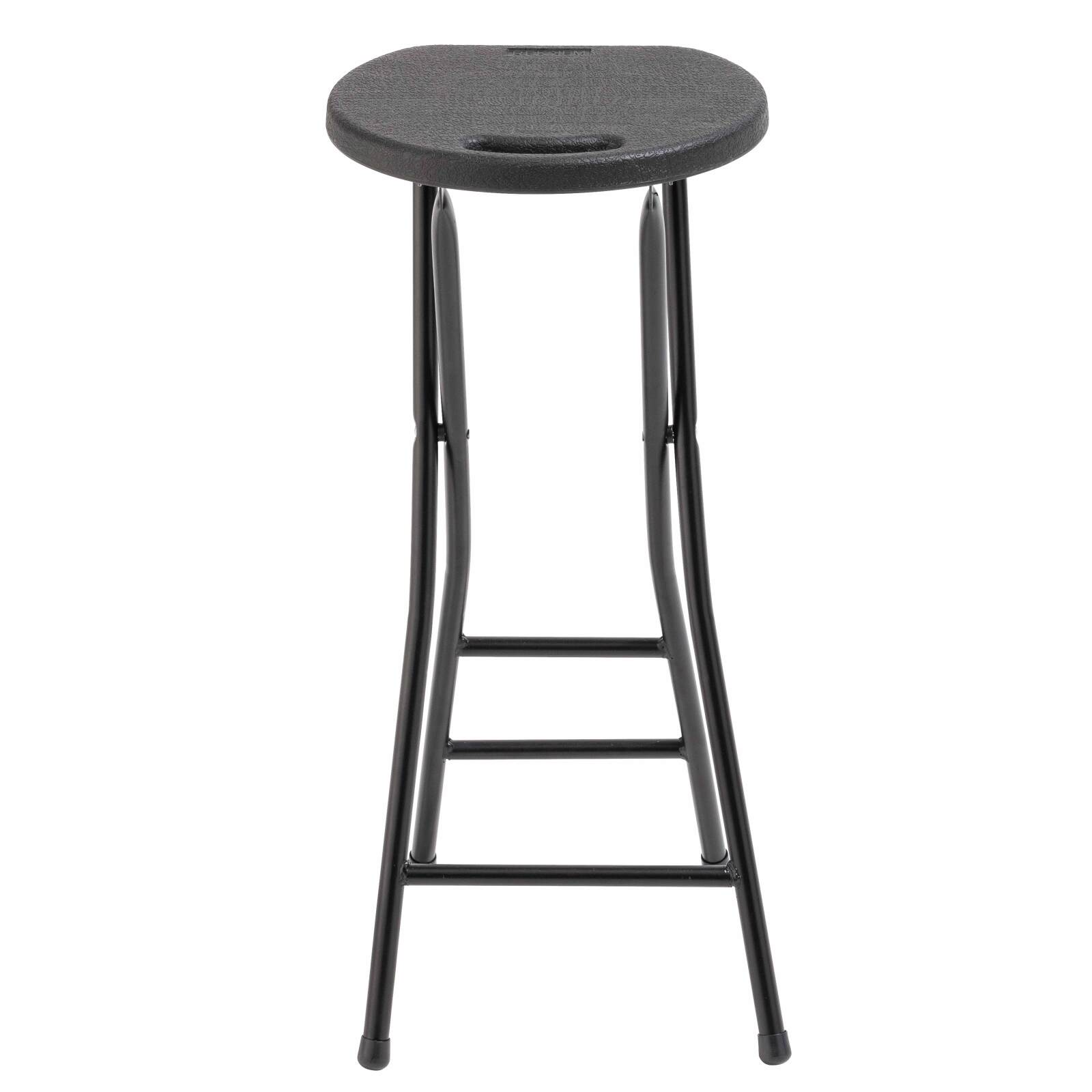 Lot de 10 tabourets hauts pliants noirs Lot de 10 tabourets hauts pliants noirs