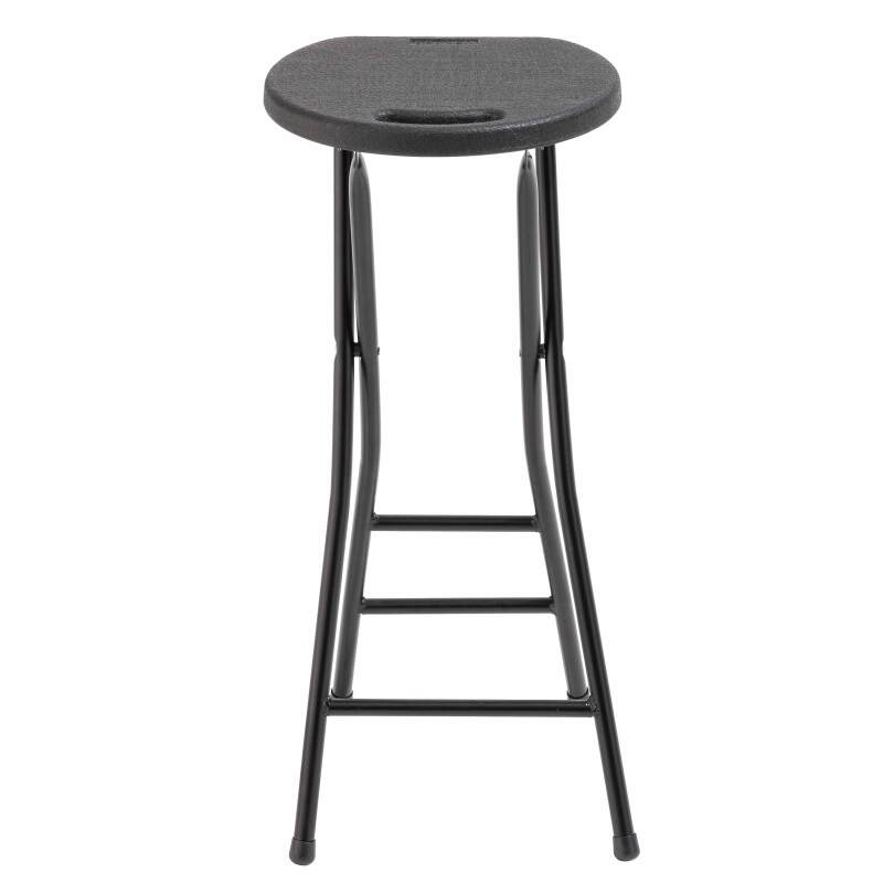 Lot de 10 tabourets hauts pliants noirs