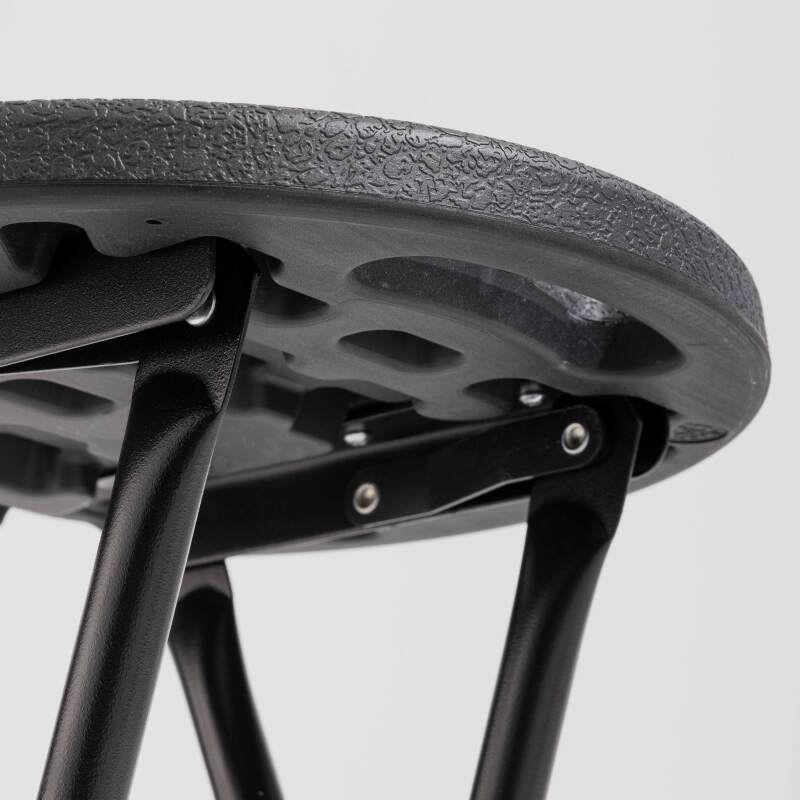 Lot de 10 tabourets hauts pliants noirs