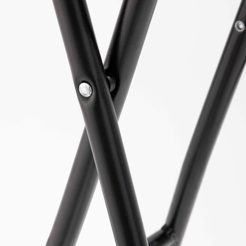 Lot de 10 tabourets hauts pliants noirs