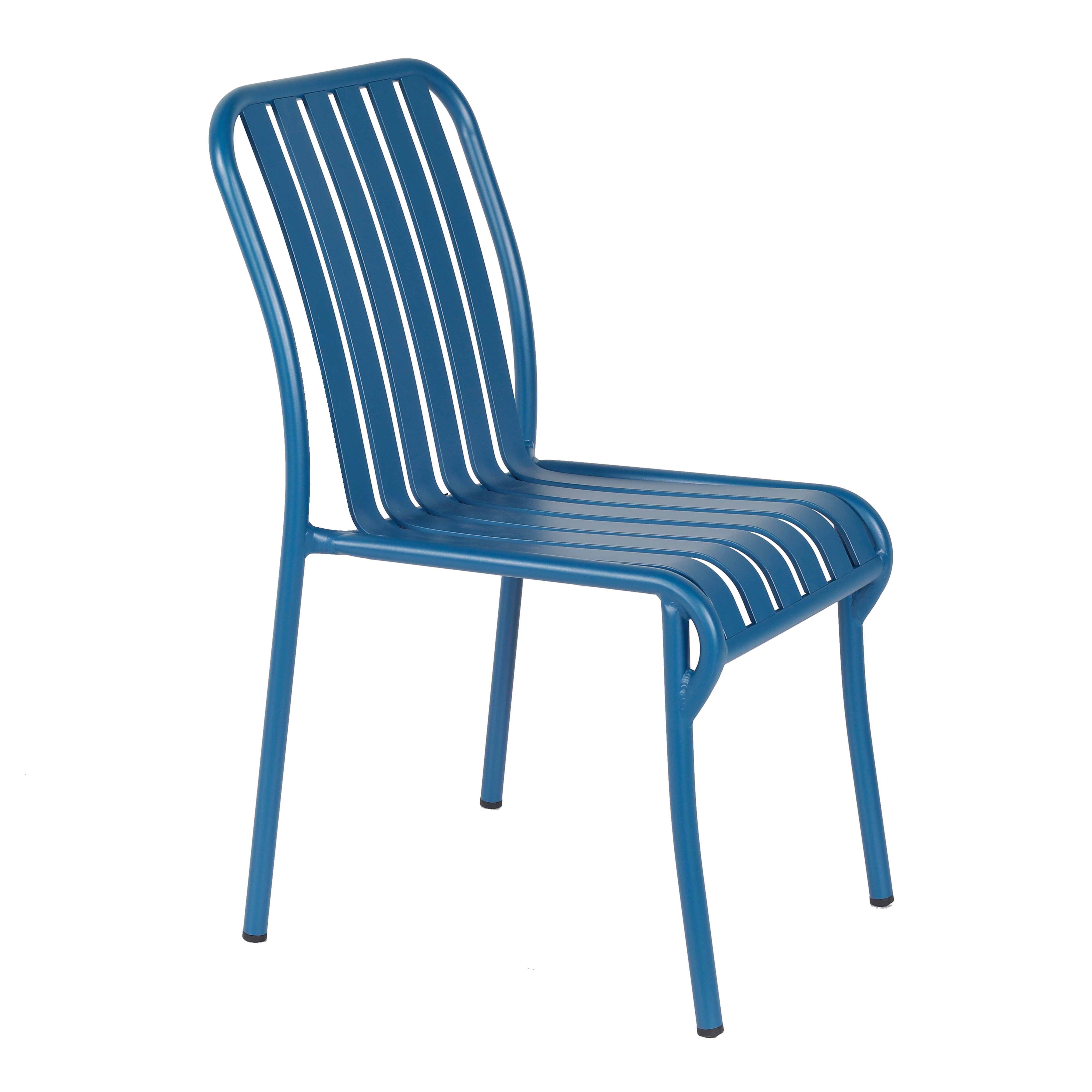 Chaise de terrasse de restaurant en aluminium