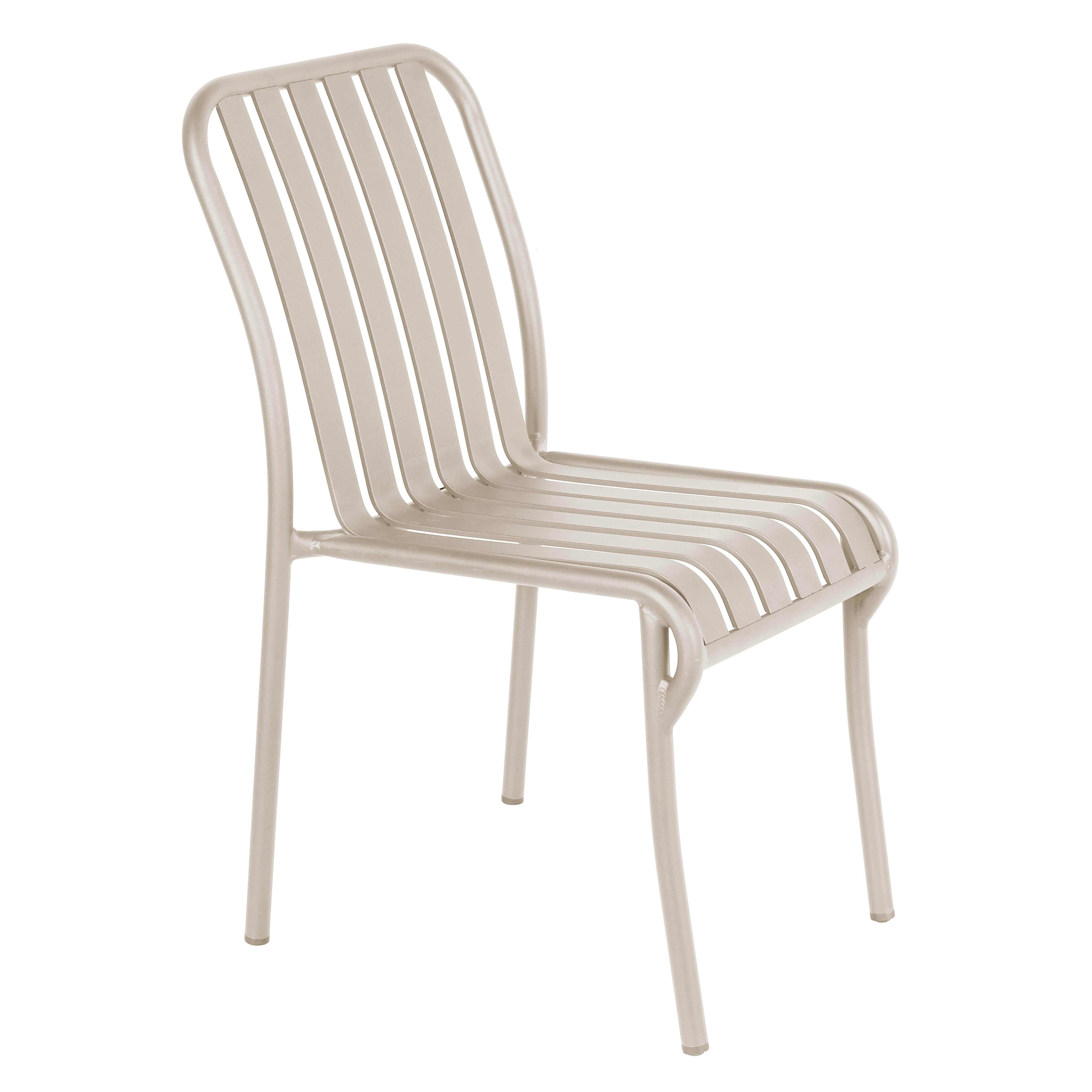 Chaise de terrasse de restaurant en aluminium