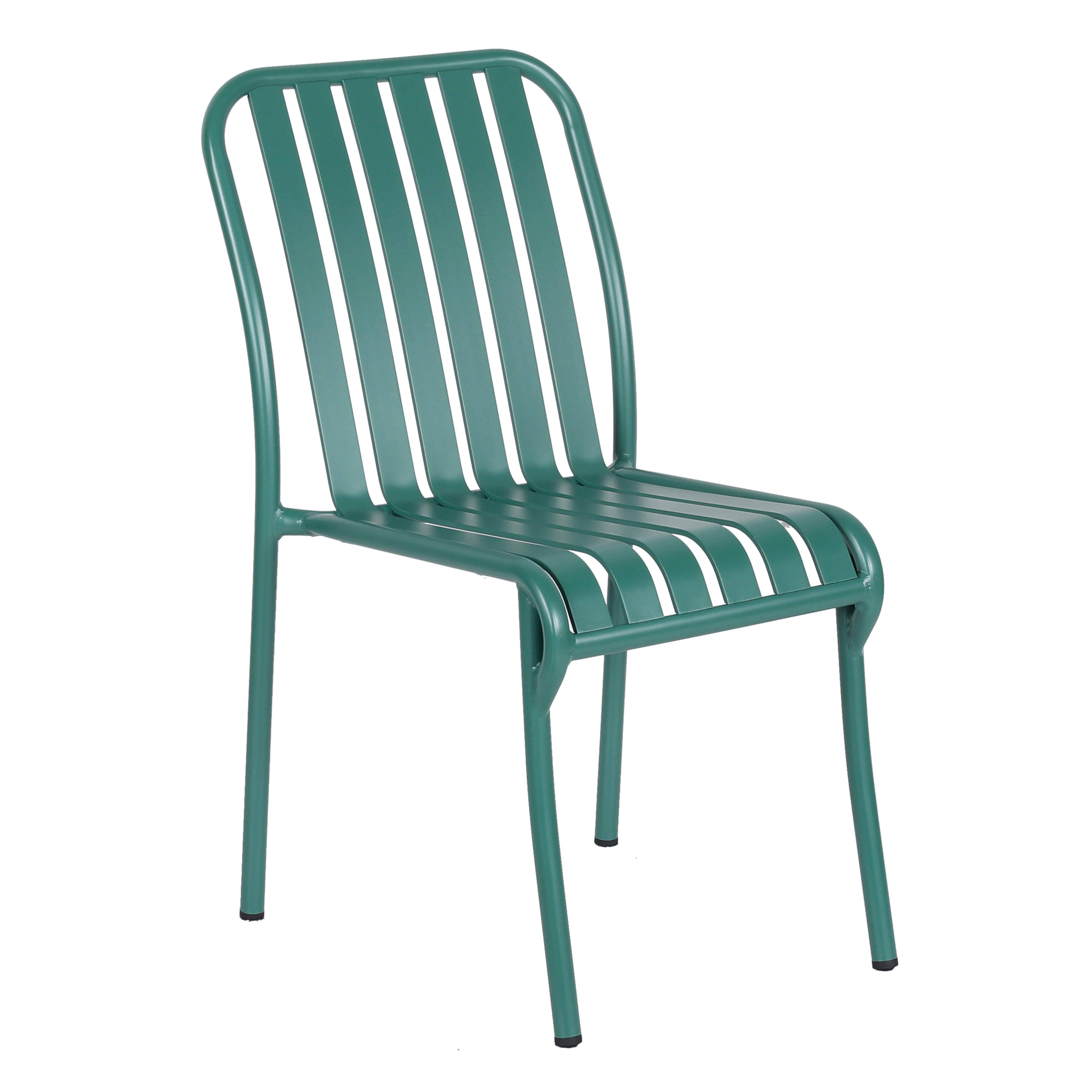 Chaise de terrasse de restaurant en aluminium